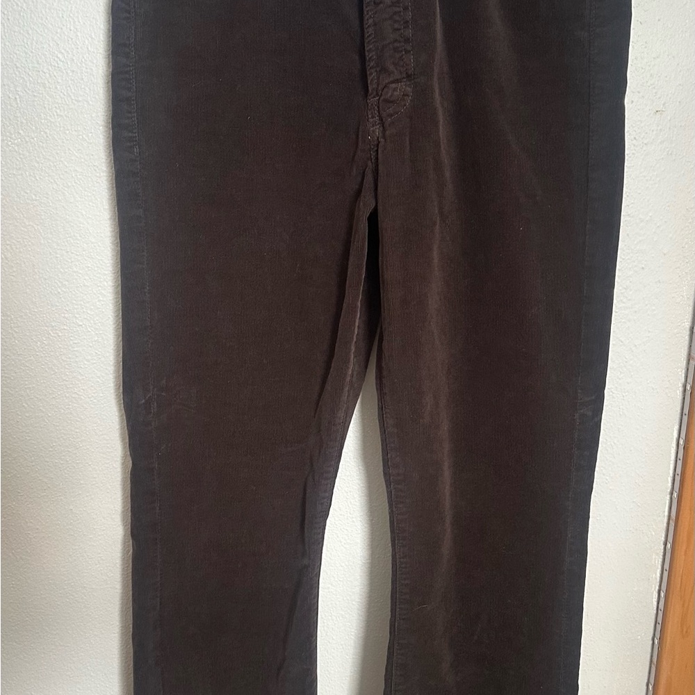 Mother The Hustler Ankle Fray Dark BrownCorduroy Jeans - Picture 2 of 6